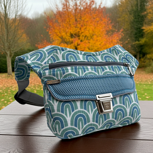 Riñonera "Special Blue Waves" + Bolsillo trasero · Pieza Única Núm. 18134