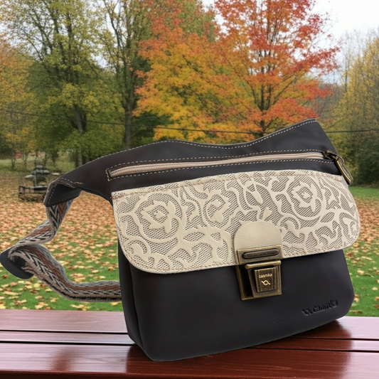 Riñonera "Special Brown Spring" Marrón/Beige · Piel · Pieza Exclusiva Núm. 18114