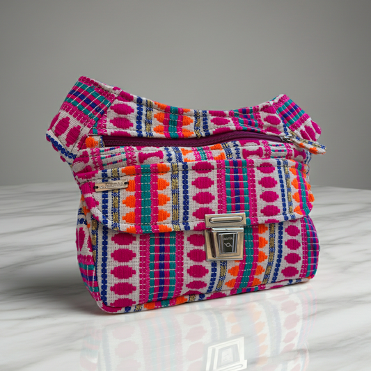 Riñonera "Neon Tribal Energy" + Bolsillo trasero · Pieza Única Núm. 18996