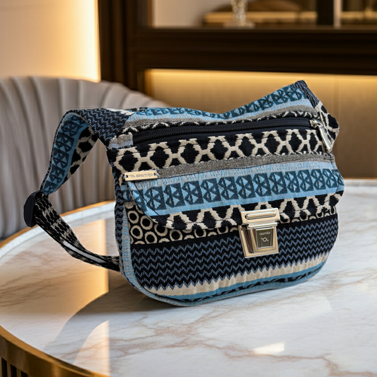 Spezielles schwarzes „Cordura“ &amp; Silber + Gesäßtasche, exklusives Teil Nr. 11492
