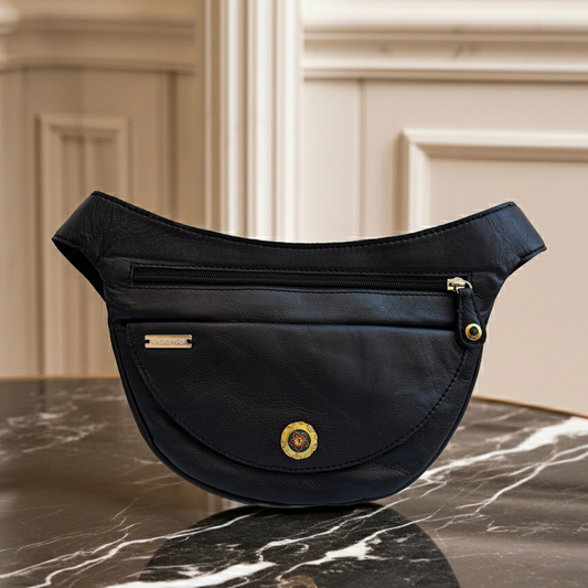 Riñonera Luna "Special Black Luxury" Silver · Piel · Pieza Exclusiva Núm. 18454