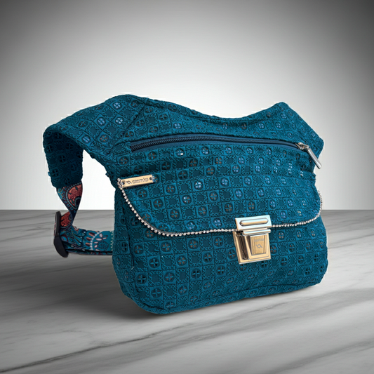 Riñonera "Elegant Green Night  Top" + Bolsillo trasero · Pieza Única Núm. 18929