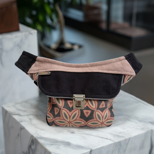 Riñonera Mini "Mandalas Nepal" + Bolsillo trasero extra · Pieza Única Núm. 17389