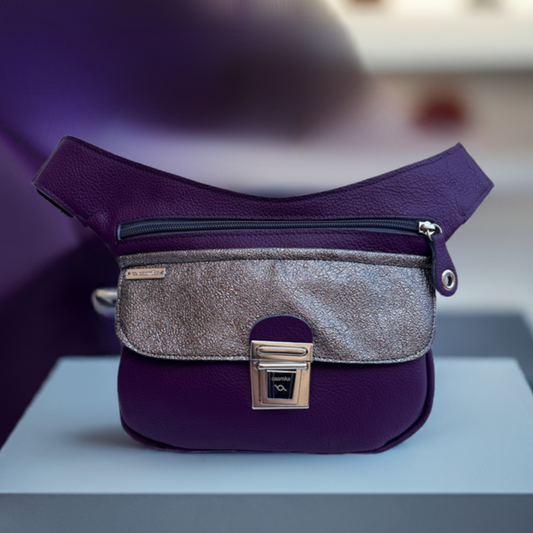 Riñonera "Special Purple & Silvered" · Piel - Cuero · Pieza Exclusiva Núm. 15540