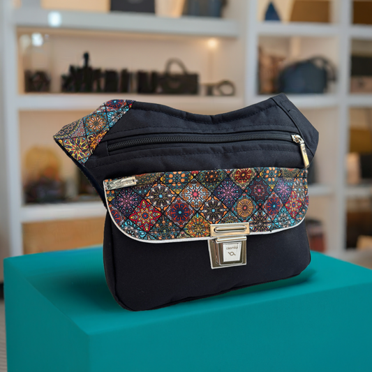 Riñonera Special Black Mandalas "Cordura" · Impermeable · Pieza Única Núm. 16614