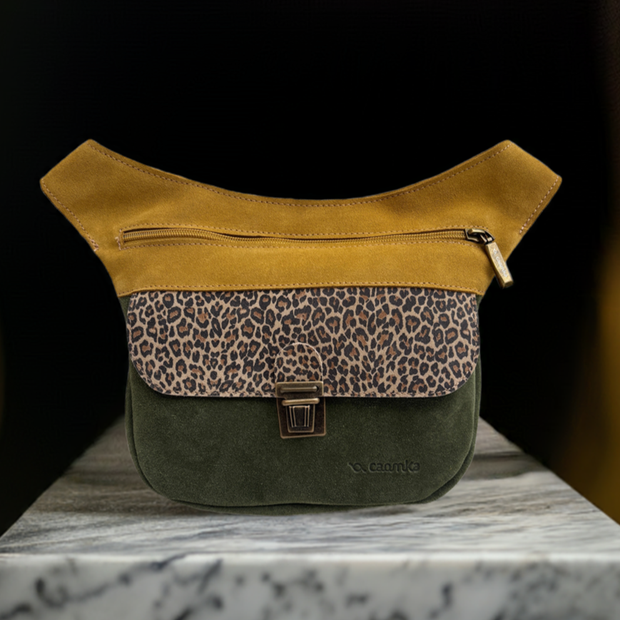Riñonera Mini "Special Leopard II" · Piel de Serraje · Pieza Exclusiva Núm. 17403