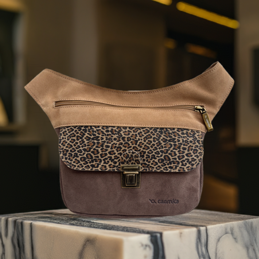 Riñonera Mini "Special Leopard I" · Piel de Serraje · Pieza Exclusiva Núm. 17402
