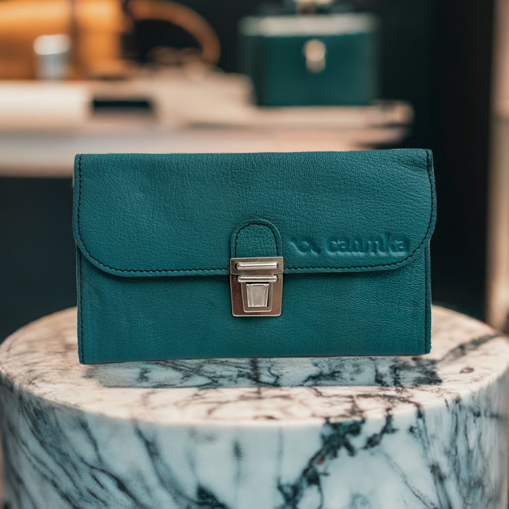 CAOMKA Flat Coin Purse Natürliches BioCuir®-Leder Exklusivstück Nr. 13177