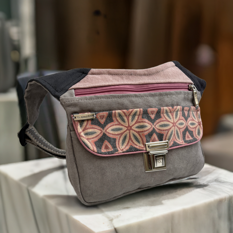 Riñonera "Mandalas Nepal Top" + Bolsillo trasero · Pieza Única Núm. 17387