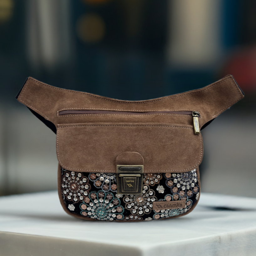 Riñonera "Special Mandalas" Camel · Piel · Pieza Exclusiva Núm. 17415
