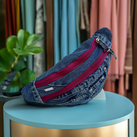Riñonera Retro Chic ♻️ Jeans Recycled ♻️ · Edición Limitada · Pieza Única Núm. 16607