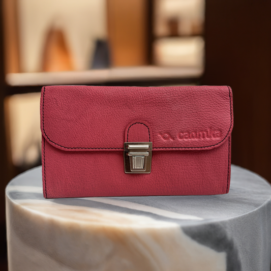 CAOMKA Flat Coin Purse Natural BioCuir® Leather Exclusive Piece No. 13177