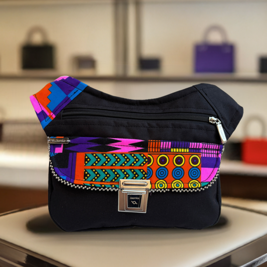 Riñonera "Special Black African Colors Top" + Bolsillo trasero · Impermeable · Pieza Única Núm. 16849