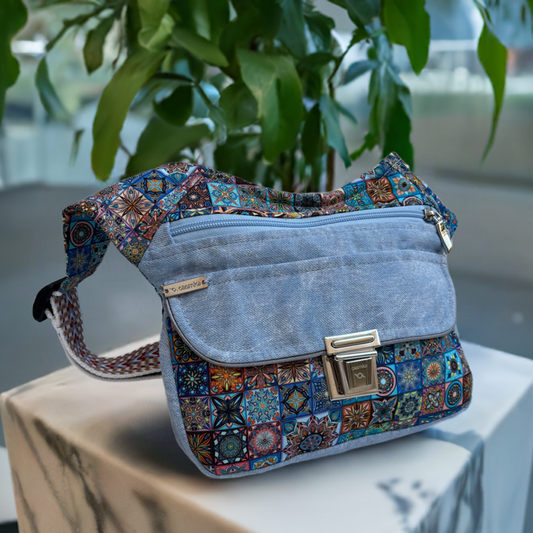 Riñonera "Mandalas Top" + Bolsillo trasero · Pieza Única Núm. 17340
