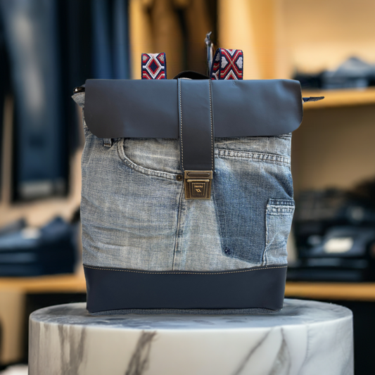 Mochila Top Caomka Recycled ♻️ Jeans · Pieza Única 16678