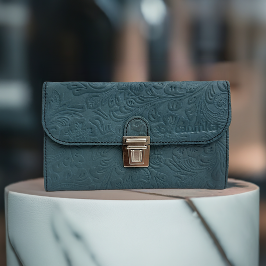 CAOMKA Flat Coin Purse Natural BioCuir® Leather Exclusive Piece No. 13177