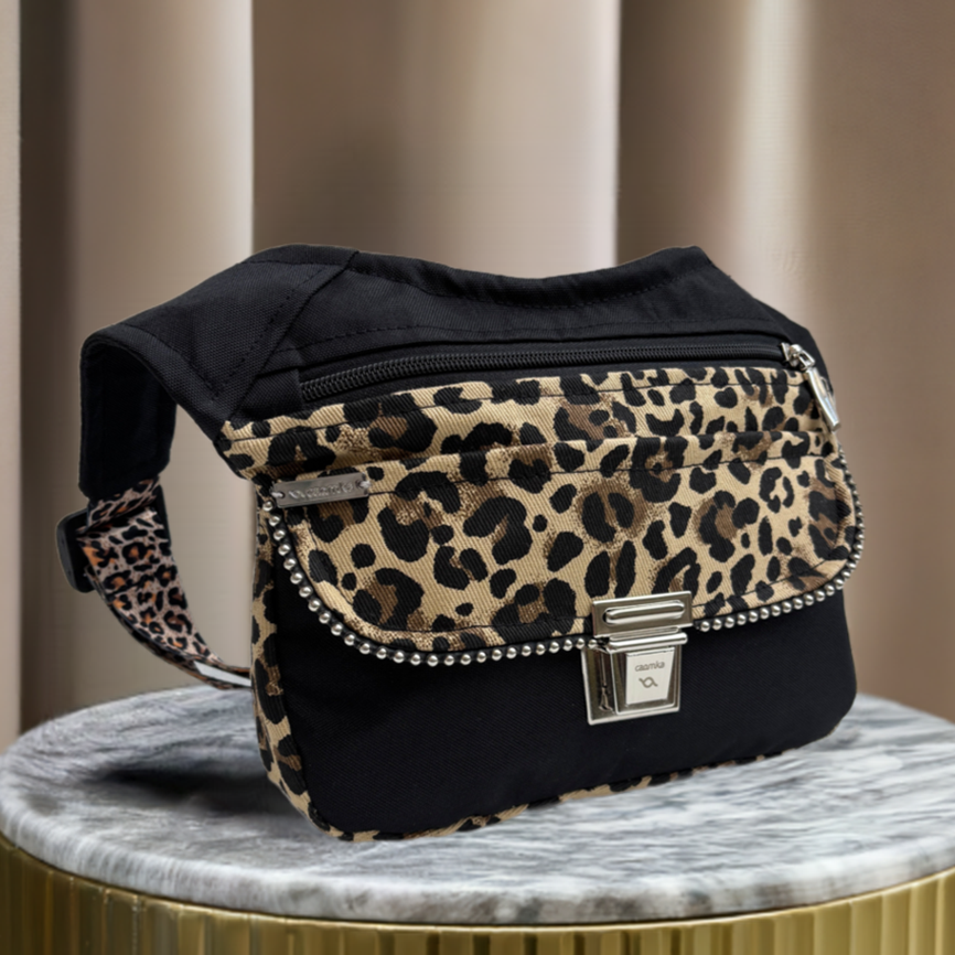Riñonera "Special Black Animal Print Top" + Bolsillo trasero · Impermeable · Pieza Única Núm. 16983