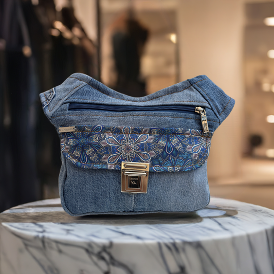 Riñonera "Special Mandalas Top ♻️ Jeans Recycled ♻️" · Pieza Única Núm. 16705