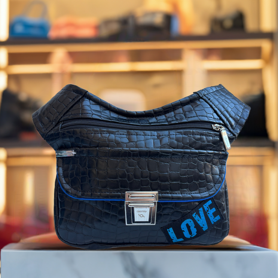 Riñonera "Special Black Love" + Bolsillo trasero · Polipiel · Pieza Única Núm. 17268