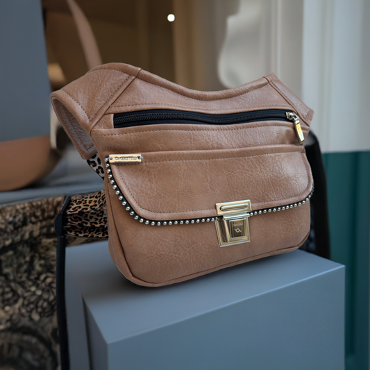 Riñonera Camel Luxury Top + Bolsillo trasero · Polipiel · Pieza Exclusiva Núm. 16630