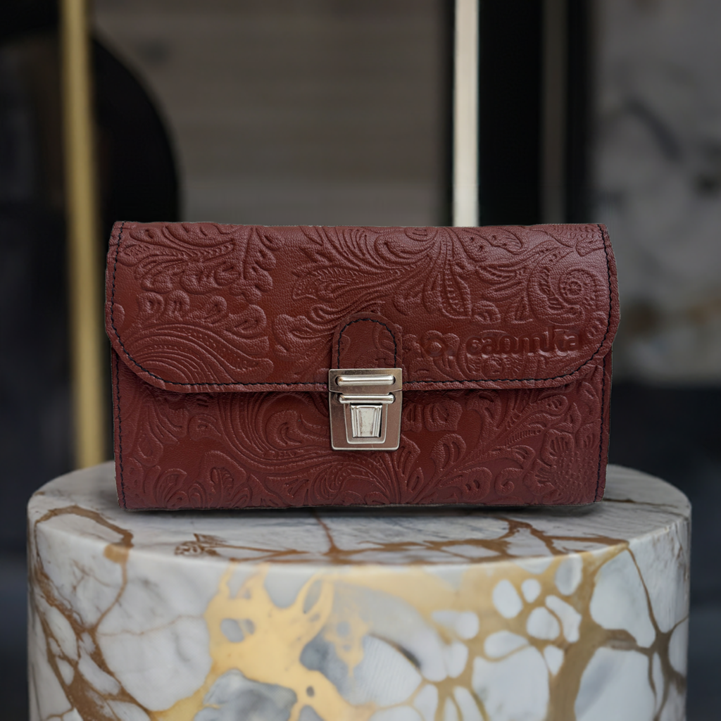 CAOMKA Flat Coin Purse Natürliches BioCuir®-Leder Exklusivstück Nr. 13177