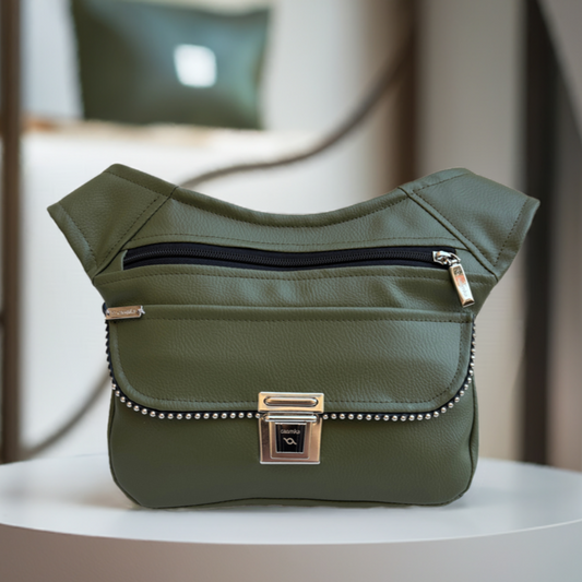 Riñonera "Green Top Plus" + Bolsillo trasero · Polipiel · Pieza Exclusiva Núm. 16940