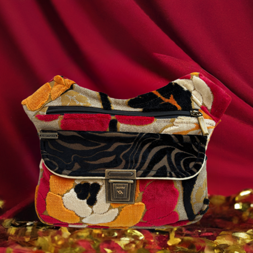 Riñonera "Elegant Top Plus" · Terciopelo + Bolsillo trasero · Pieza Única Núm. 16795