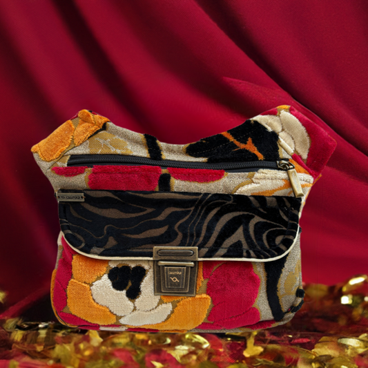 Riñonera "Elegant Top Plus" · Terciopelo + Bolsillo trasero · Pieza Única Núm. 16795