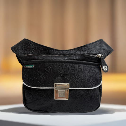 Classic Black Old Gold BioCuir® Natural Leather Exclusive Piece No. 13165