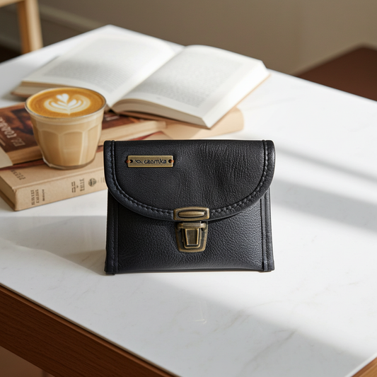 CAOMKA Coin Holder Natural BioCuir® Leather Exclusive Piece No. 12375