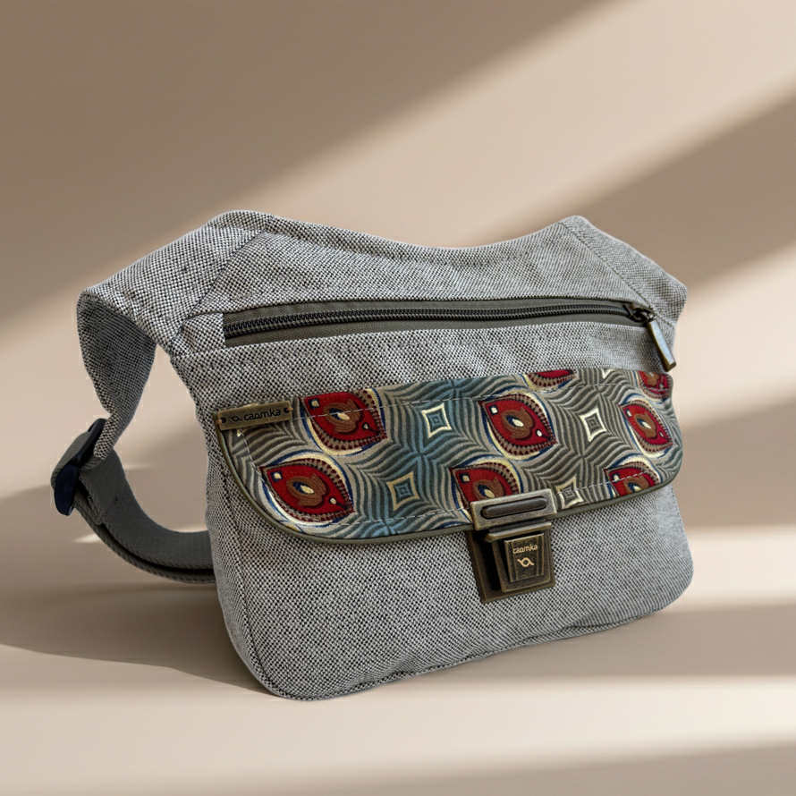 Riñonera "Special India Golden" + Bolsillo trasero · Pieza Única Núm. 18593