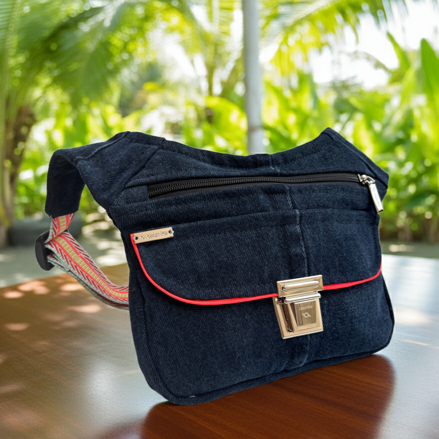 Riñonera "Jeans Top" ♻️ Jeans Recycled ♻️ · Pieza Única Núm. 17916