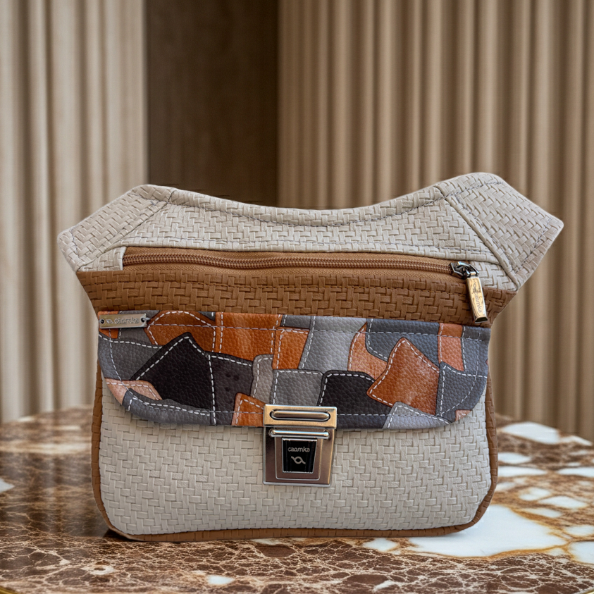 Riñonera "Elegant Patchwork Top" · Polipiel · Pieza Única Núm. 18467