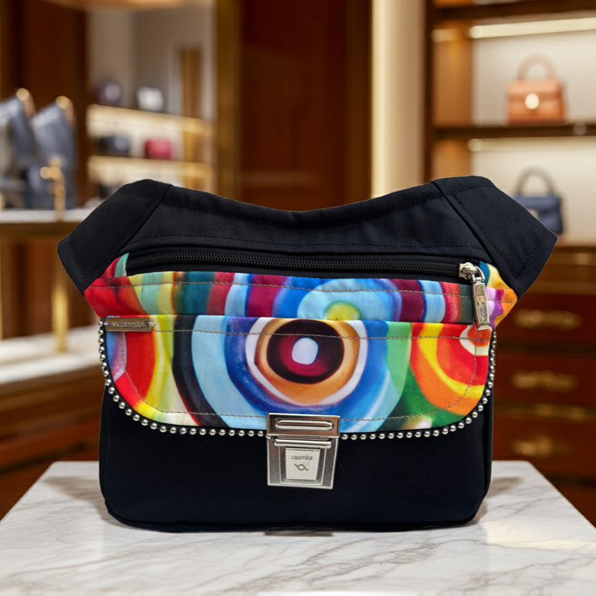 Riñonera Special Black "Cordura" Summer Colors + Bolsillo trasero · Pieza Única Núm. 17798
