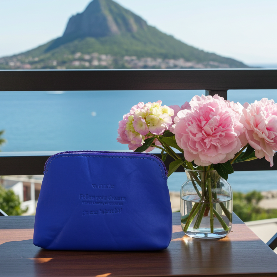 CAOMKA Flat Coin Purse Natürliches BioCuir®-Leder Exklusivstück Nr. 13177
