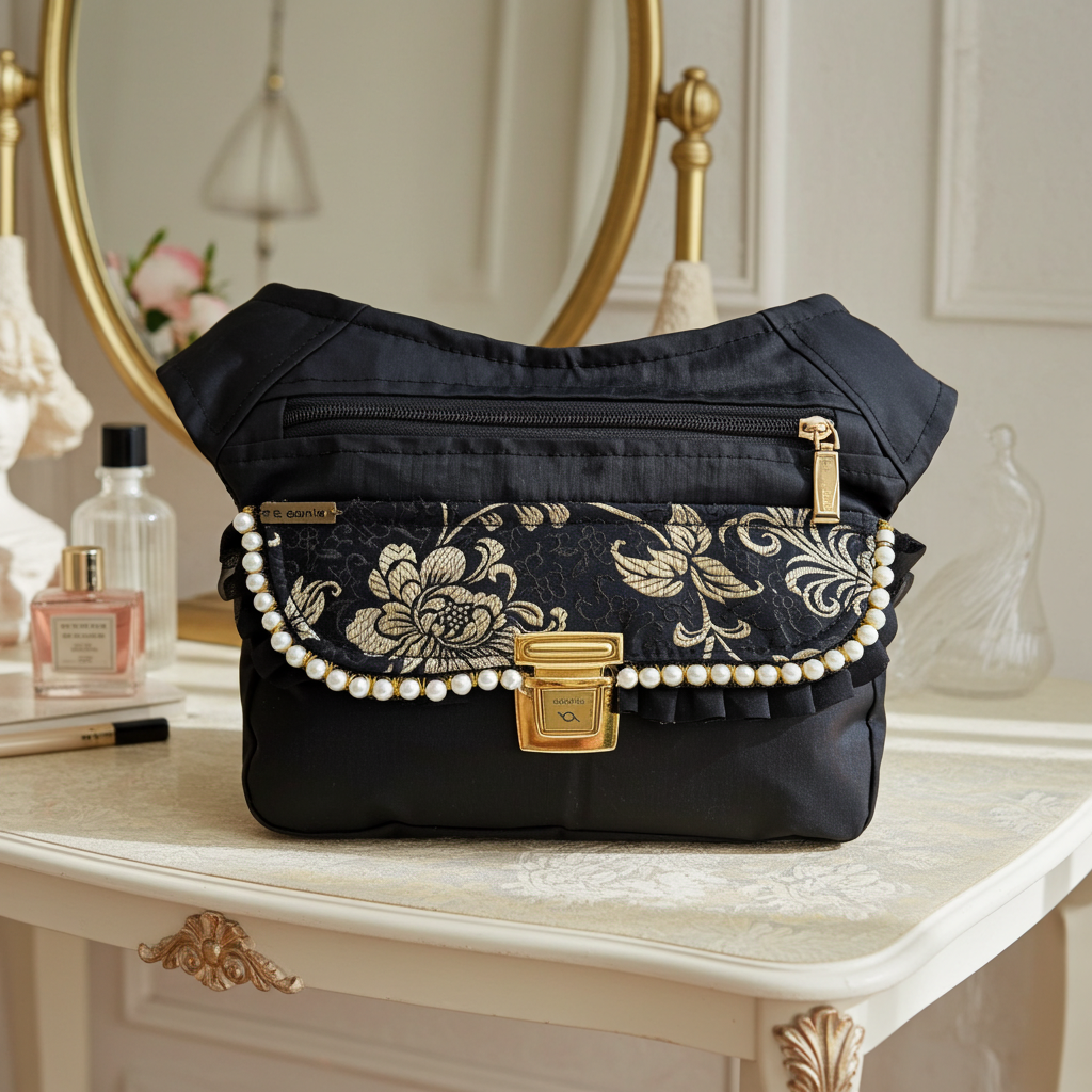 Riñonera "Elegant Luxury India Golden" + Bolsillo trasero · Pieza Única Núm. 19180