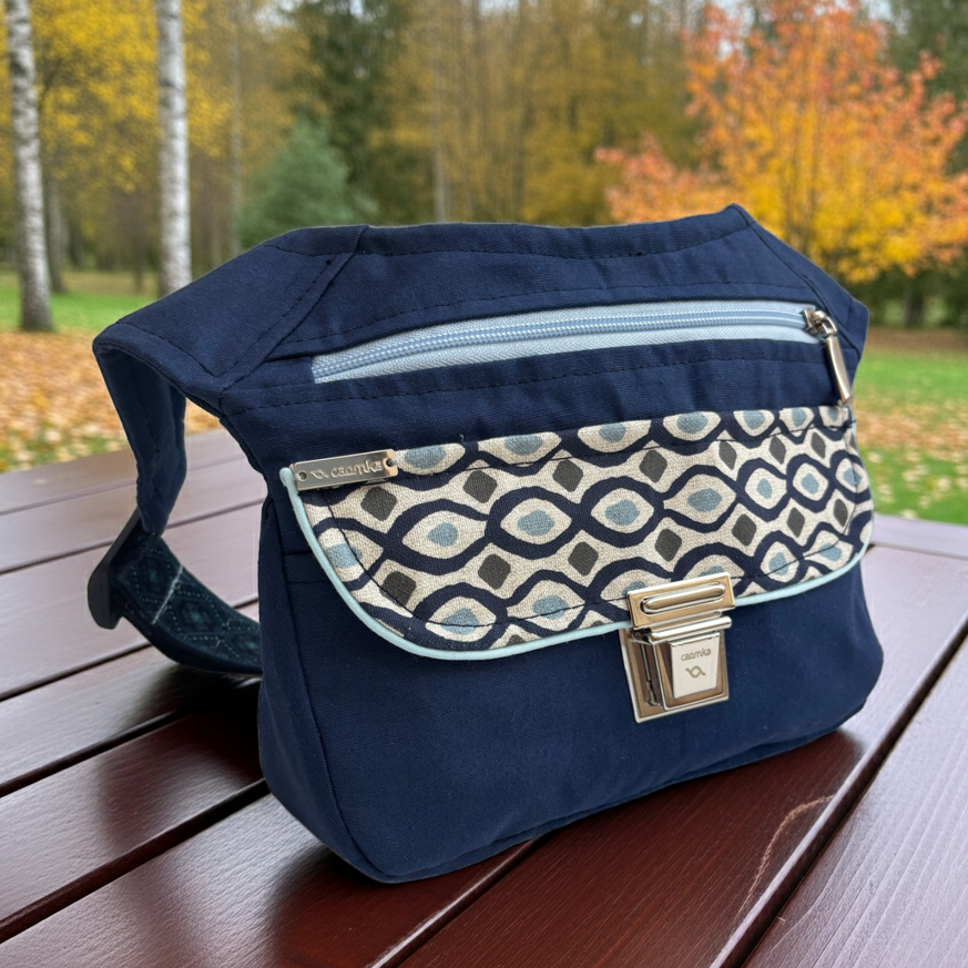 Riñonera "Special Navy Geometry Top" · Pieza Única Núm. 18119