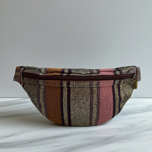 Riñonera - Bandolera Retrochic Mónica “Golden Stripes” · Pieza Única Núm. 19153