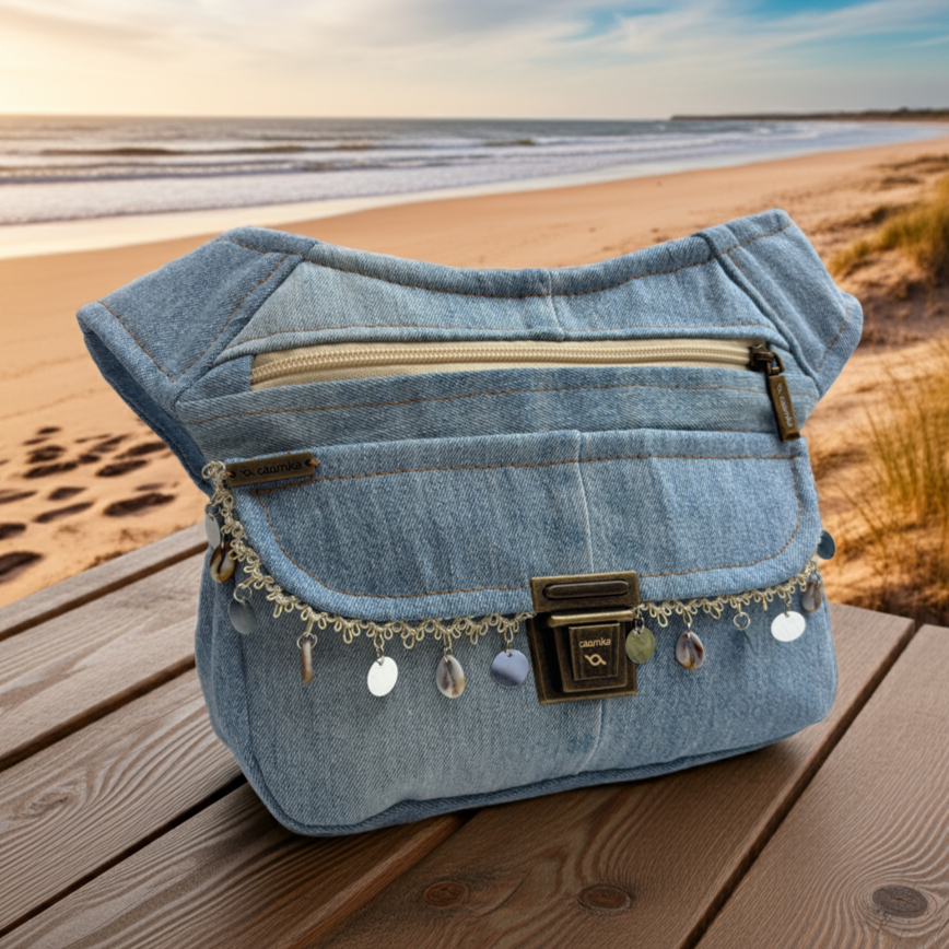 Riñonera "Jeans Top" ♻️ Jeans Recycled ♻️ · Pieza Única Núm. 17913