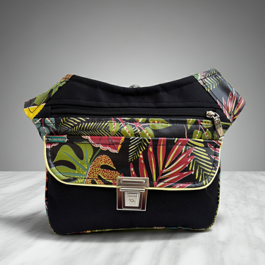 Riñonera "Special Tropical Black" + Bolsillo trasero · Impermeable · Pieza Única Núm. 18980