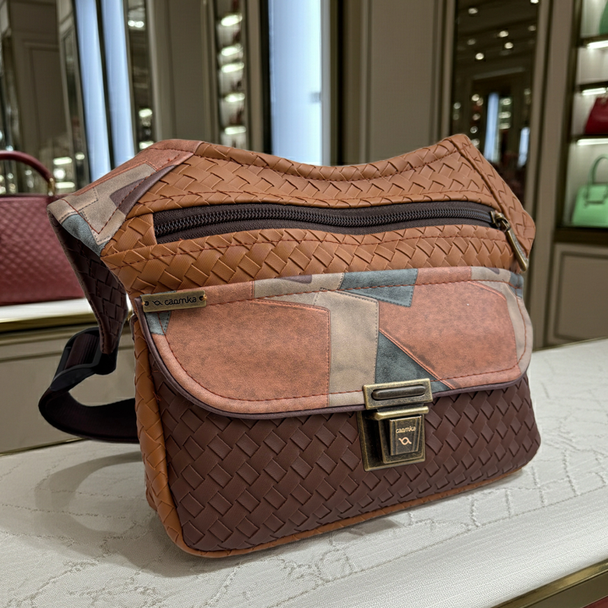 Riñonera "Special GeoWeave Terracotta" · Polipiel · Pieza única Núm. 18243