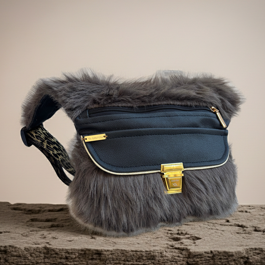 Riñonera "Súper Elegant Luxury Feline Soft Touch Top" · Polipiel · Pieza Única Núm. 18279