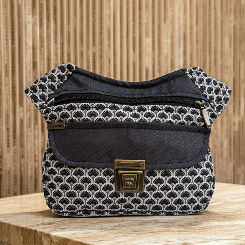 Riñonera "Japanese Waves" · Impermeable · Pieza Única Núm. 18480