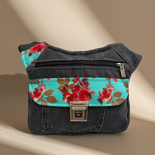 Riñonera "Special ♻️ Jeans Recycled ♻️  + Bolsillo trasero con cremallera · Pieza Única Núm. 18610