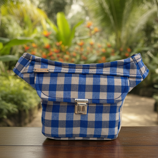 Riñonera Mini "Special Vichy" + Bolsillo trasero extra · Pieza Única Núm. 17939