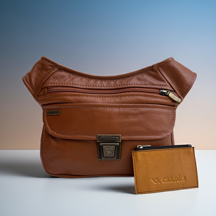 BioCuir Classic Black &amp; Silver BioCuir® Natural Leather Exclusive Piece No. 6678