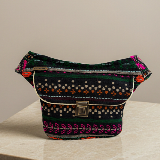 Riñonera Mini "Special Índia Etnical" + Bolsillo trasero extra · Pieza Única Núm. 18341