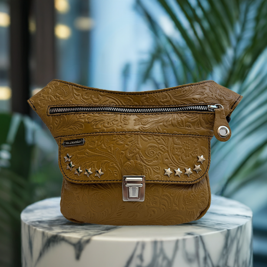 Riñonera Mini "Premium Camel Stars" · Piel · Pieza Única Núm. 17592