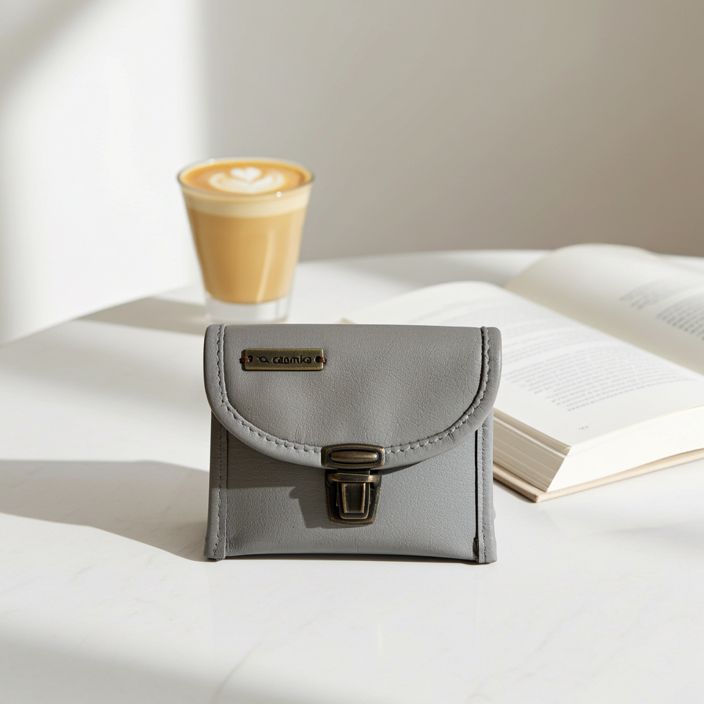 CAOMKA Coin Holder Natural BioCuir® Leather Exclusive Piece No. 12375