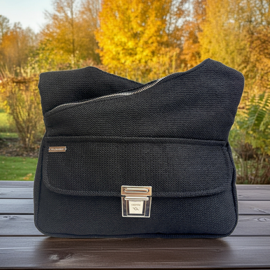 Bolso Bandolera Súper Caomka "Autumn Black" · Pieza Exclusiva Núm. 17967